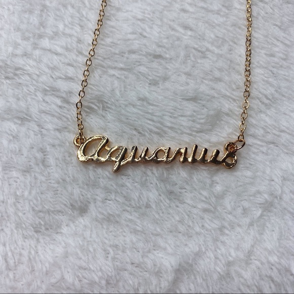 Urban Outfitters Jewelry - Aquarius Zodiac Gold Necklace✨